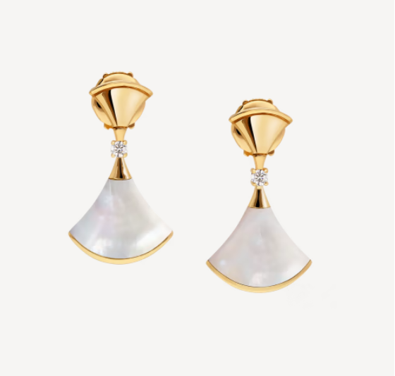 DIANA DREAM MOP 1 DIAMOND EARRINGS