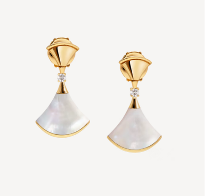 DIANA DREAM MOP 1 DIAMOND EARRINGS