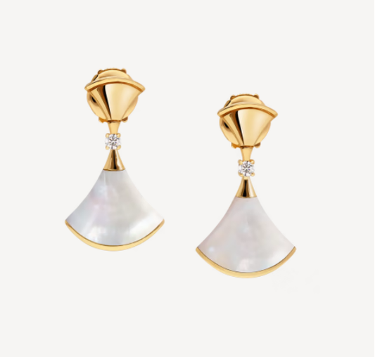 DIANA DREAM MOP 1 DIAMOND EARRINGS