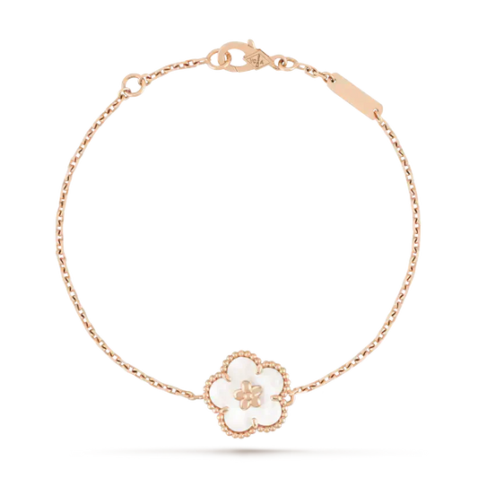 DIANA LUCKY WHITE MOP PLUM BLOSSOM  BRACELET