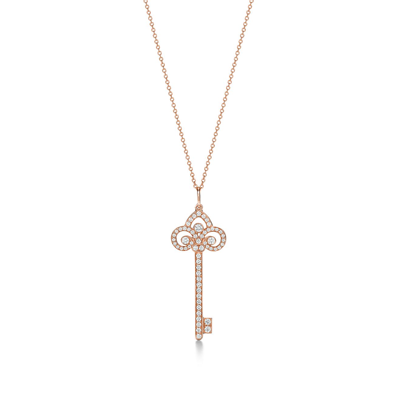 FLEUR KEY DIAMOND NECKLACE