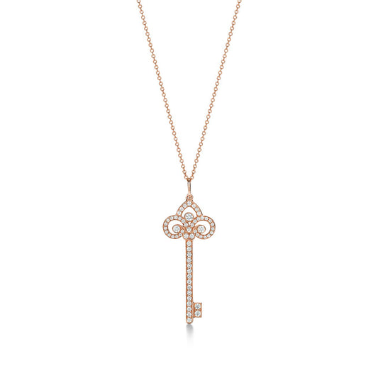 FLEUR KEY DIAMOND NECKLACE