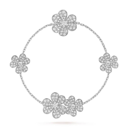 DIANA FRIVOLE SILVER 5 FLOWERS BRACELET
