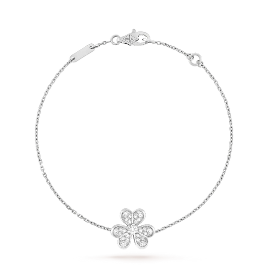 DIANA FRIVOLE SILVER FLOWER DIAMOND BRACELET