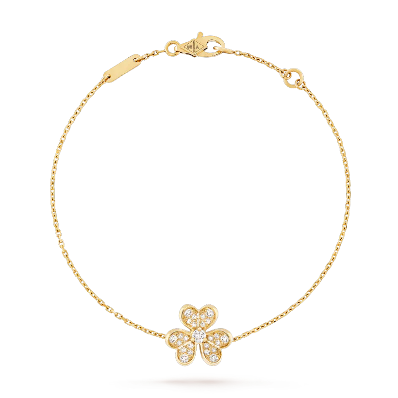 DIANA FRIVOLE GOLD FLOWER DIAMOND BRACELET