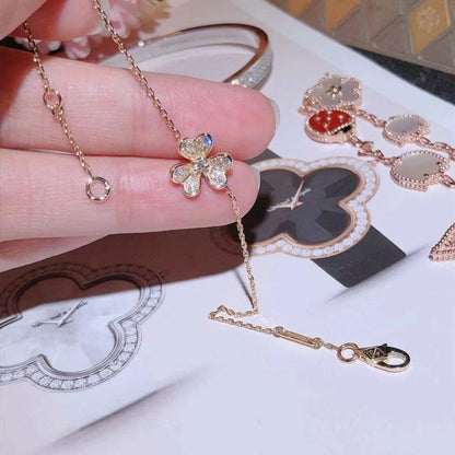 DIANA FRIVOLE GOLD FLOWER DIAMOND BRACELET