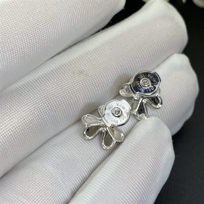 DIANA FRIVOLE MINI SILVER FLOWER EARRINGS