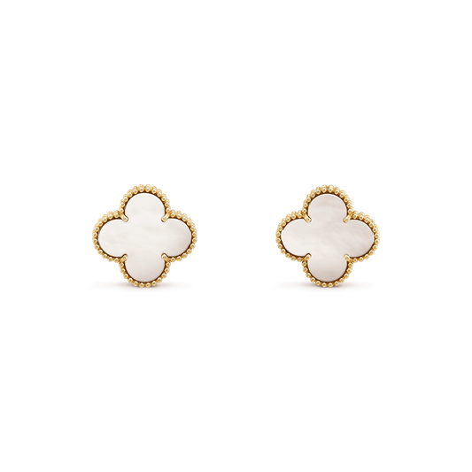 DIANA CLOVER MINI GOLD EARRINGS