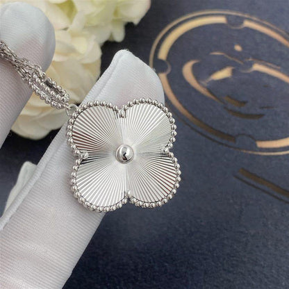 DIANA CLOVER 25MM SILVER BIG CLOVER NECKLACE