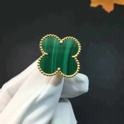 DIANA CLOVER MALACHITE RING