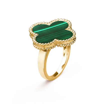 DIANA CLOVER MALACHITE RING