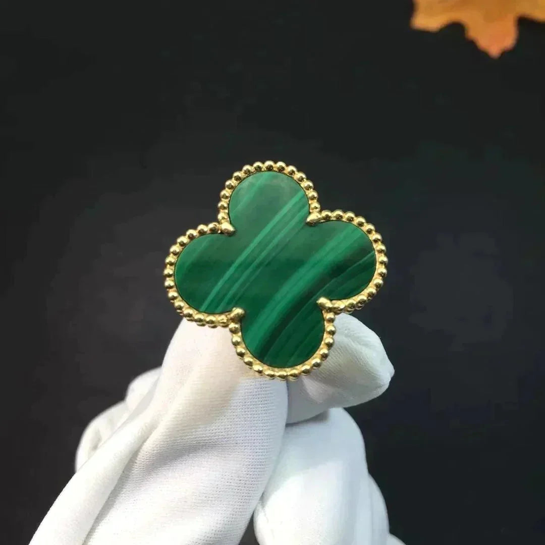 DIANA CLOVER MALACHITE RING