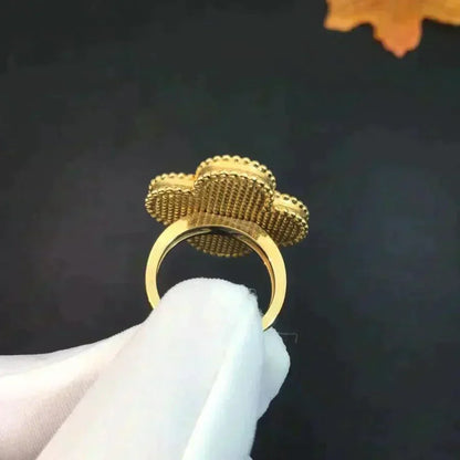 DIANA CLOVER MALACHITE RING