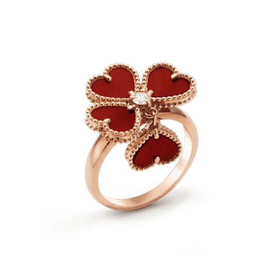 DIANA SWEET CLOVER CARNELIAN RING