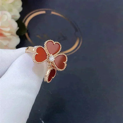 DIANA SWEET CLOVER CARNELIAN RING