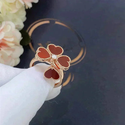 DIANA SWEET CLOVER CARNELIAN RING