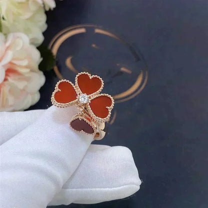 DIANA SWEET CLOVER CARNELIAN RING