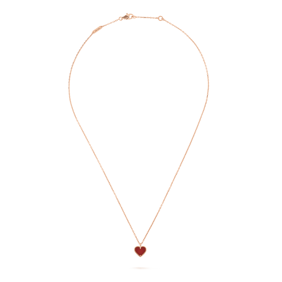 DIANA SWEET CLOVER CARNELIAN HEART NECKLACE