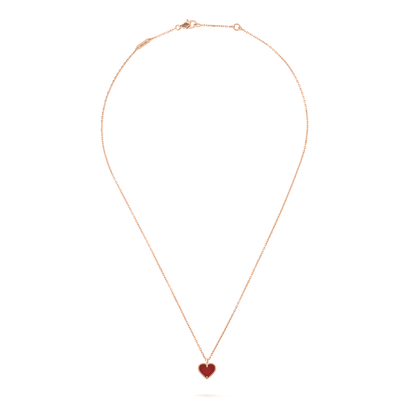DIANA SWEET CLOVER CARNELIAN HEART NECKLACE
