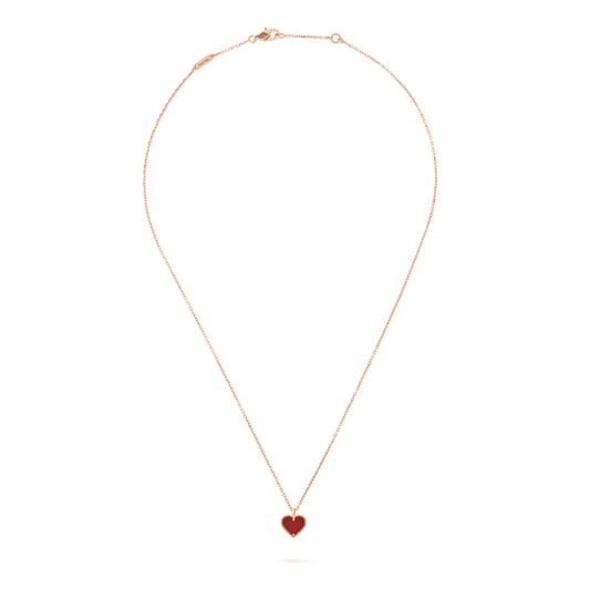 DIANA SWEET CLOVER CARNELIAN HEART NECKLACE
