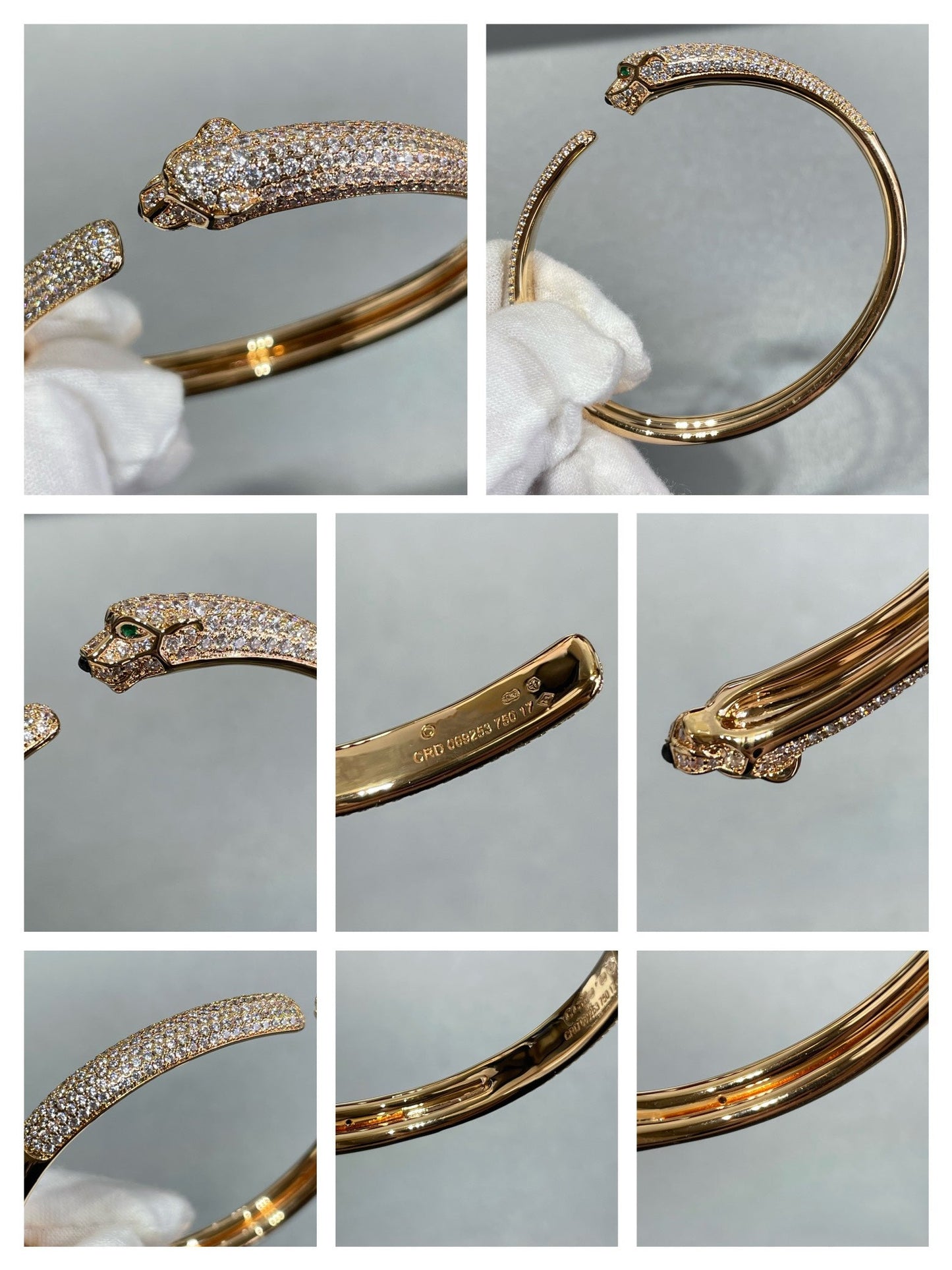 DIANA PANTHERE FULL DIAMOND OPEN BRACELET