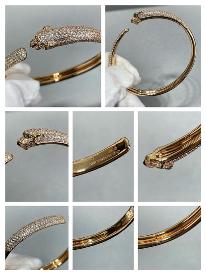 DIANA PANTHERE FULL DIAMOND OPEN BRACELET