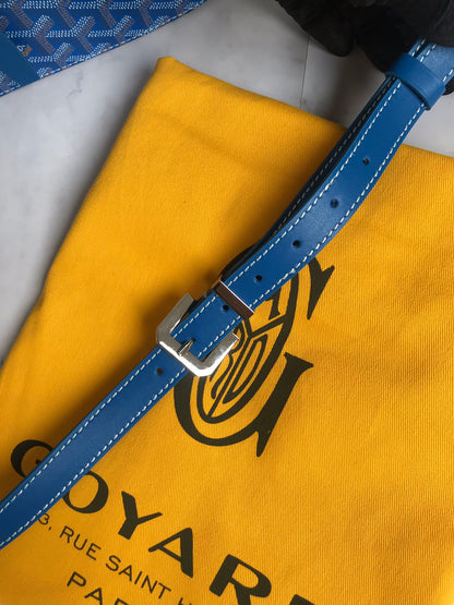 BELVEDERE MM BAG 28CM SKY BLUE CANVAS