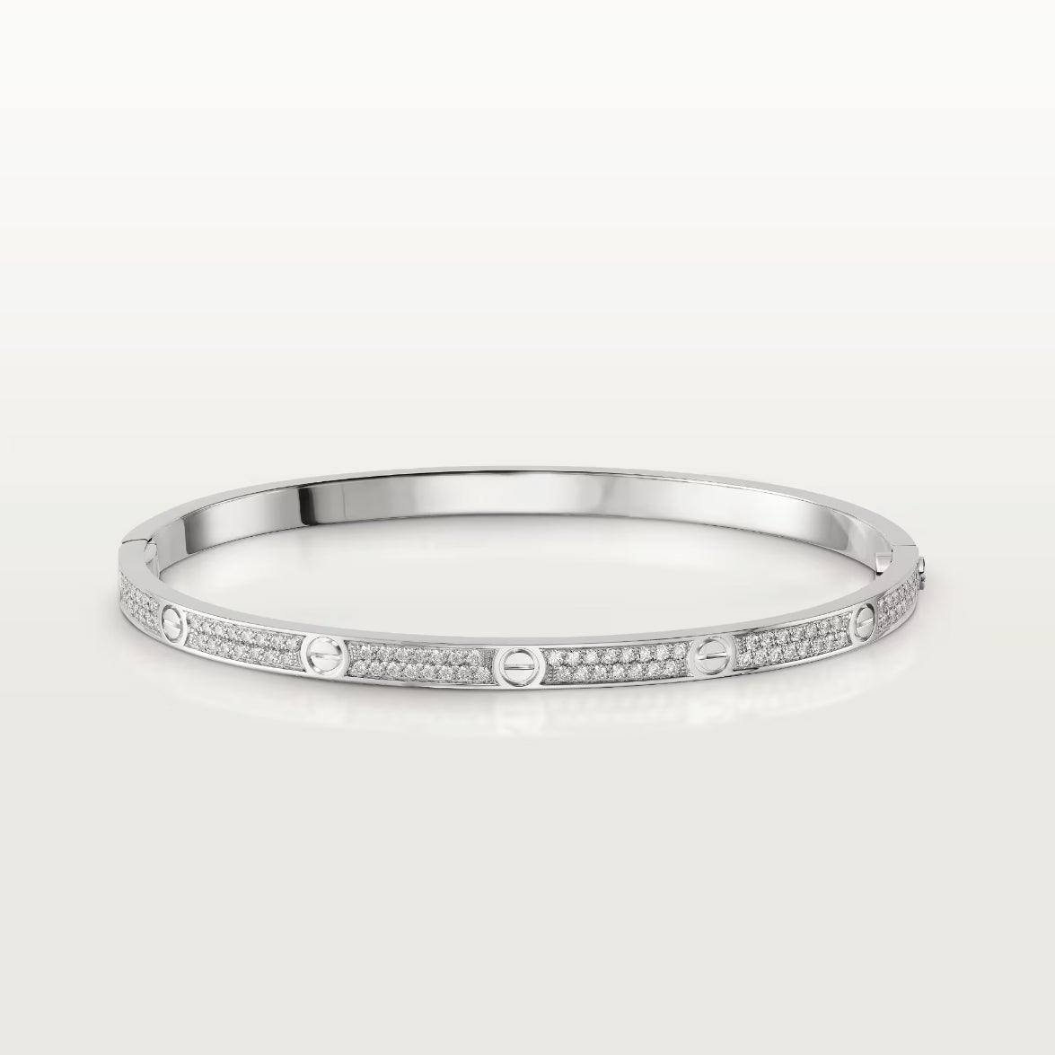 DIANA LOVE BRACELET 3.65MM DIAMOND-PAVED SILVER