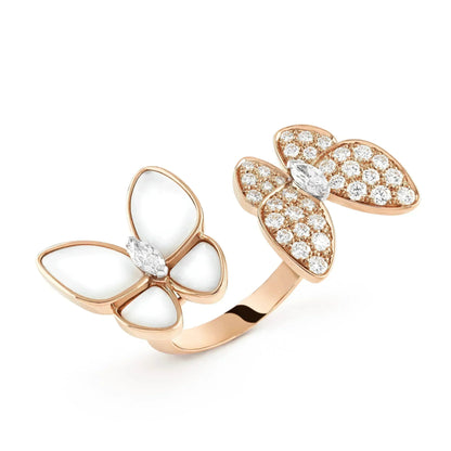 DIANA TWIN BUTTERFLY DIAMOND MOP RING
