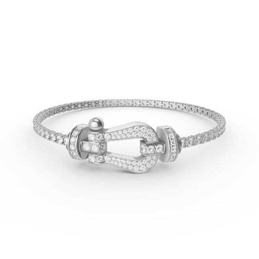 DIANA FORCE  LARGE HORSESHOE FULL DIAMOND TENNIS BRACELET